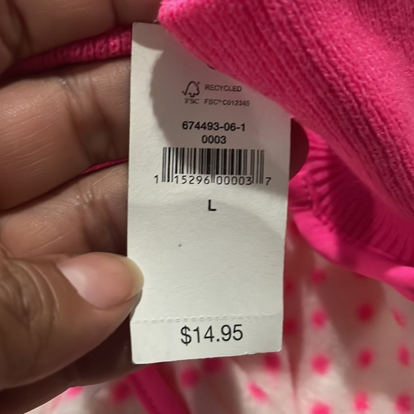 Gap Kids Hot Pink with White Polka-Dot Free Finger Mitten - Picture 5 of 7